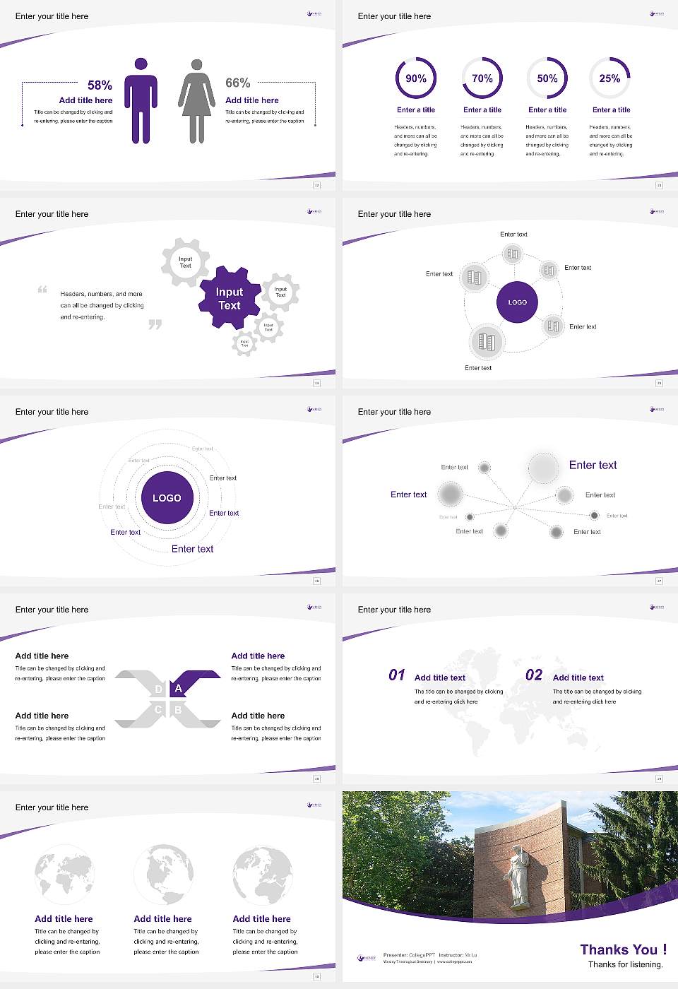 Wesley Theological Seminary Course/Courseware Creation PPT Template16:9 ratio PPT effect preview image4