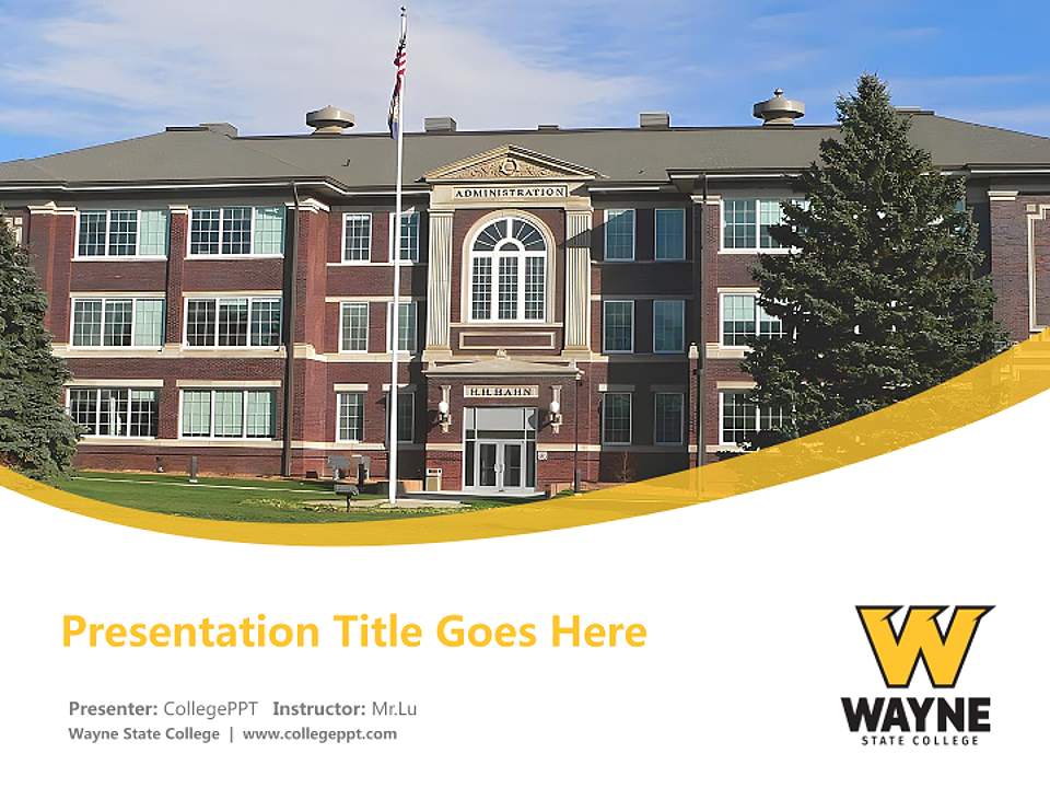 Wayne State College Course/Courseware Creation PPT Template4:3 ratio PPT effect preview image5