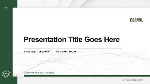 Webber International University Thesis Proposal/Graduation Defense PPT Template