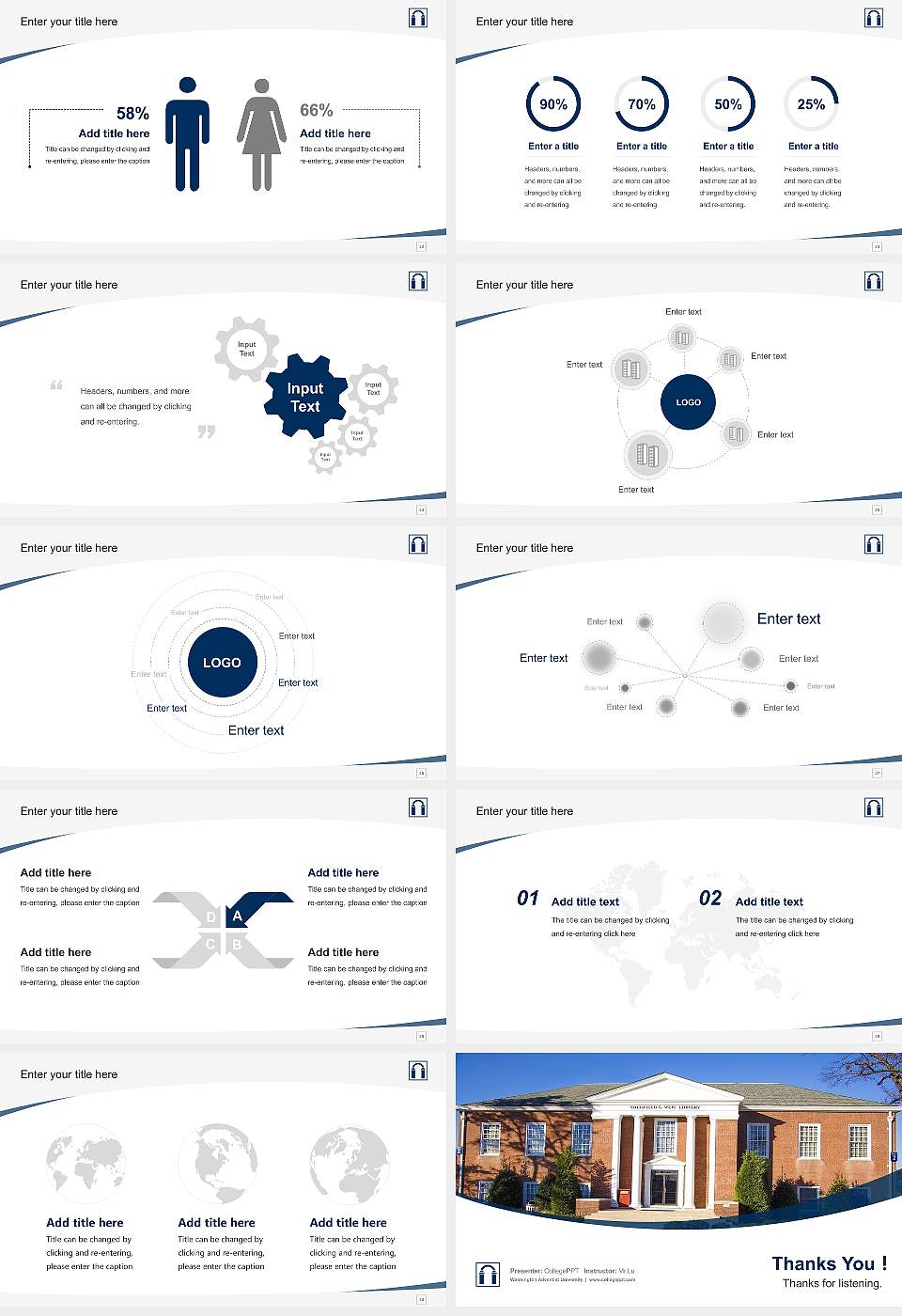 Washington Adventist University Course/Courseware Creation PPT Template16:9 ratio PPT effect preview image4