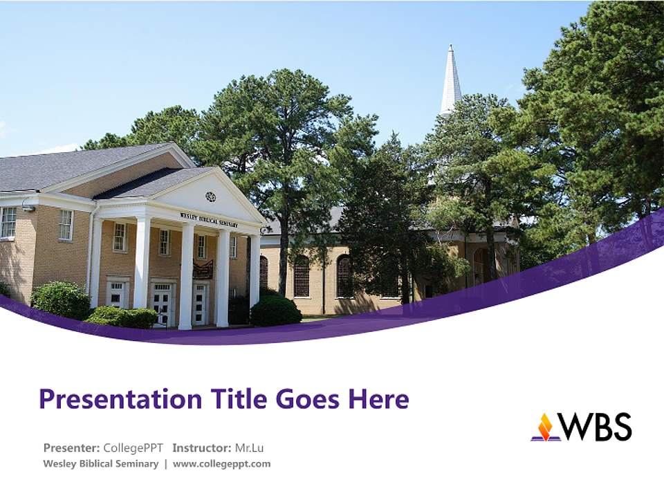 Wesley Biblical Seminary Course/Courseware Creation PPT Template4:3 ratio PPT effect preview image5