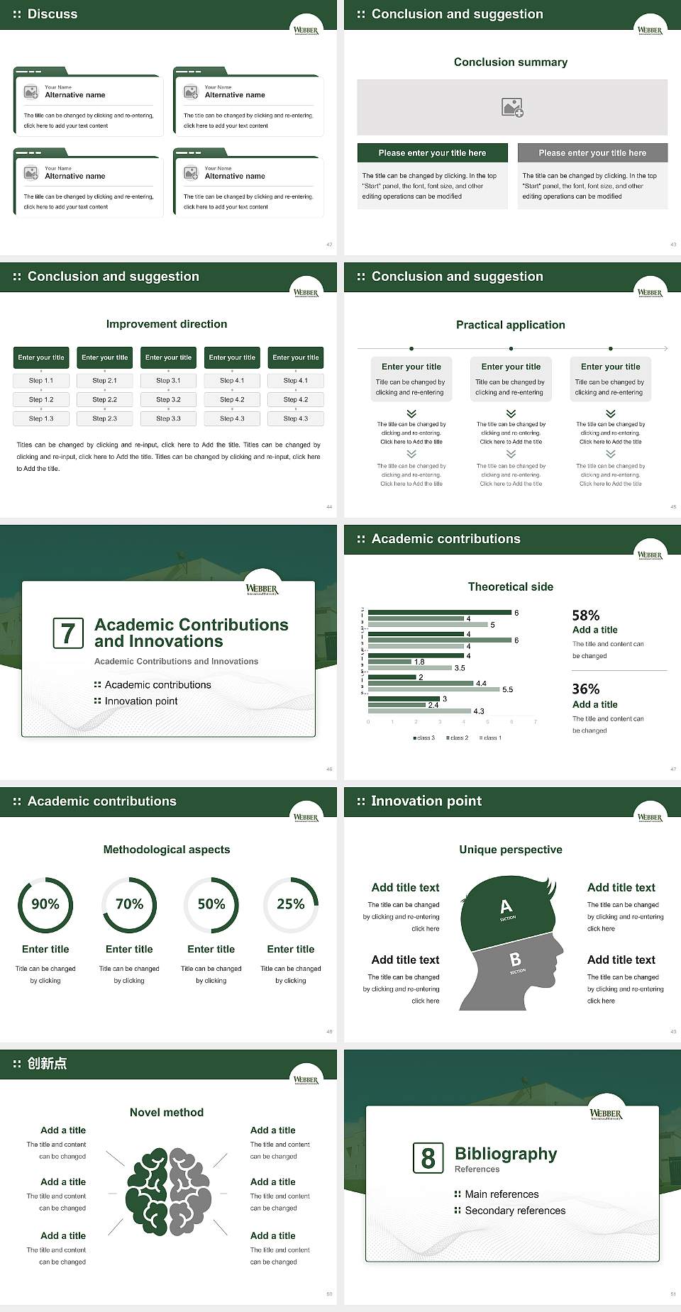 Webber International University Graduation Thesis Defense PPT Template4:3 ratio PPT effect preview image6