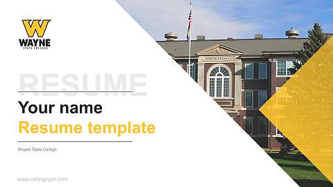 Wayne State College Resume PPT Template
