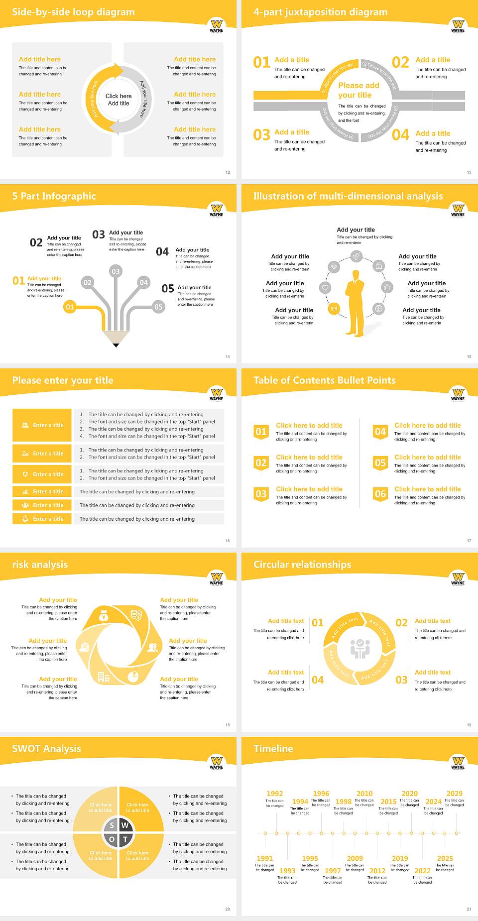 Wayne State College Academic Presentation/Research Findings Report PPT Template4:3 ratio PPT effect preview image3