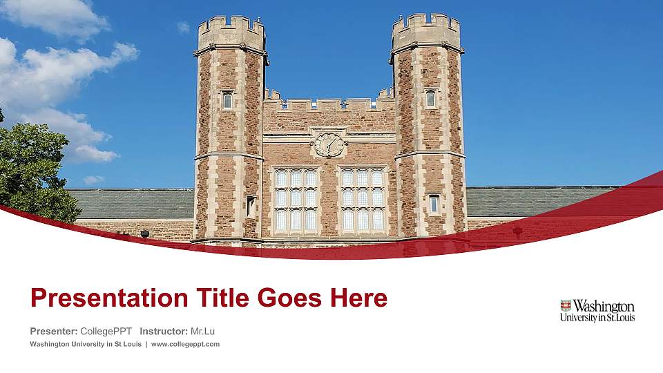 Washington University in St Louis Course/Courseware Creation PPT Template16:9 ratio PPT effect preview image