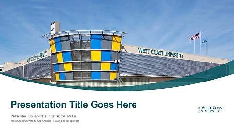 West Coast University-Los Angeles Course/Courseware Creation PPT Template