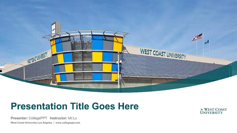 West Coast University-Los Angeles Course/Courseware Creation PPT Template16:9 ratio PPT effect preview image