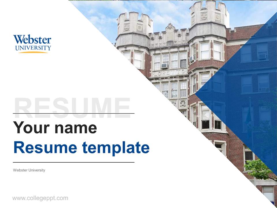 Webster University Resume PPT Template4:3 ratio PPT effect preview image5