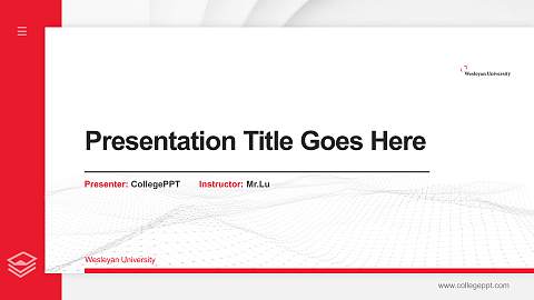 Wesleyan University Thesis Proposal/Graduation Defense PPT Template