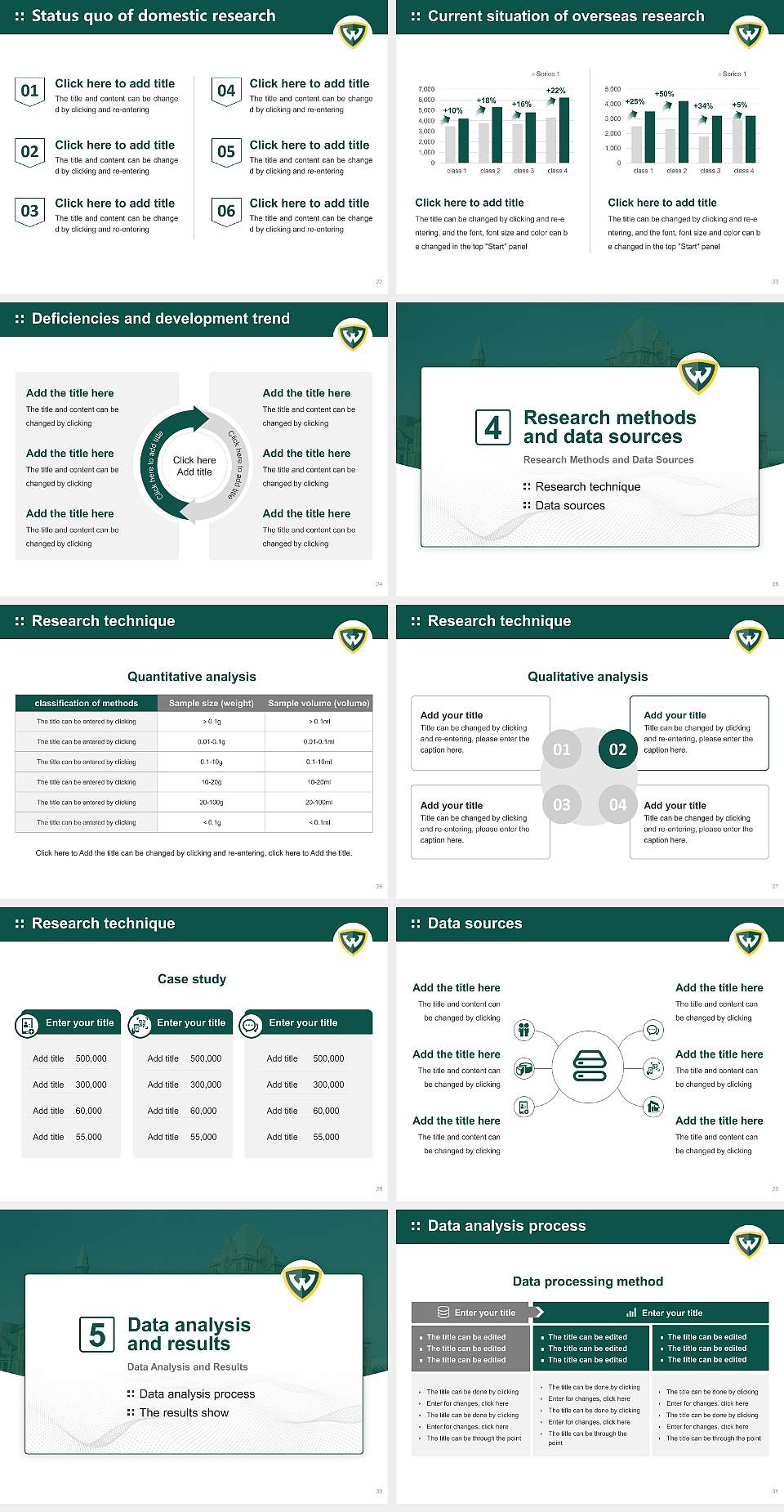 Wayne State University Graduation Thesis Defense PPT Template4:3 ratio PPT effect preview image4