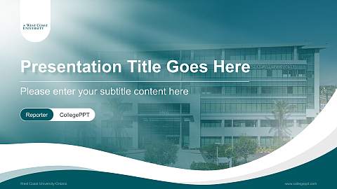 West Coast University-Ontario Lecture Sharing and Networking Event PPT Template