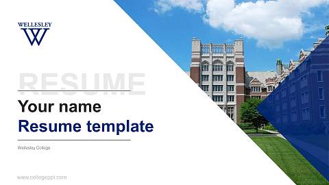 Wellesley College Resume PPT Template