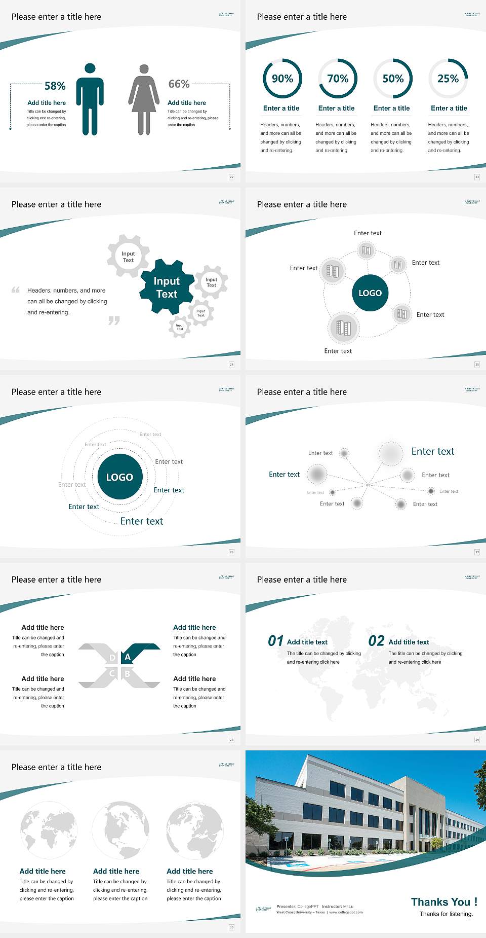 West Coast University – Texas Course/Courseware Creation PPT Template4:3 ratio PPT effect preview image4