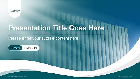 West Coast University-Dallas Lecture Sharing and Networking Event PPT Template