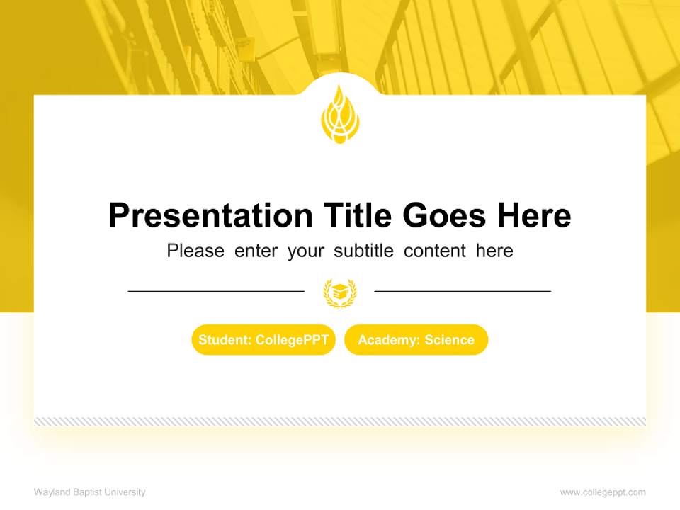 Wayland Baptist University National Scholarship Defense PPT Template4:3 ratio PPT effect preview image4