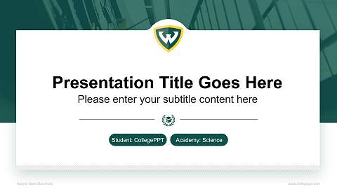 Wayne State University National Scholarship Defense PPT Template