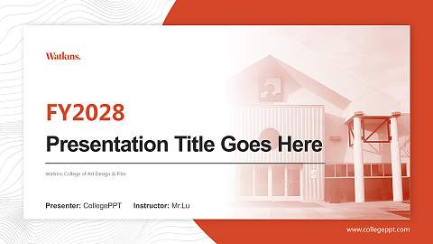Watkins College of Art Design & Film Academic Presentation/Research Findings Report PPT Template