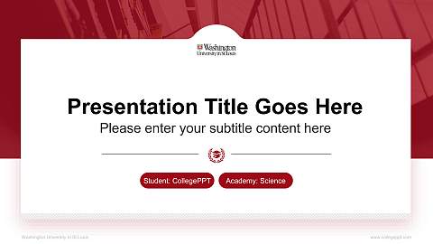 Washington University in St Louis National Scholarship Defense PPT Template