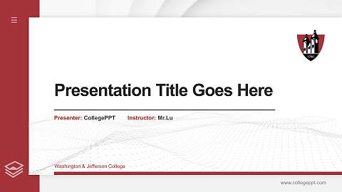 Washington & Jefferson College Thesis Proposal/Graduation Defense PPT Template