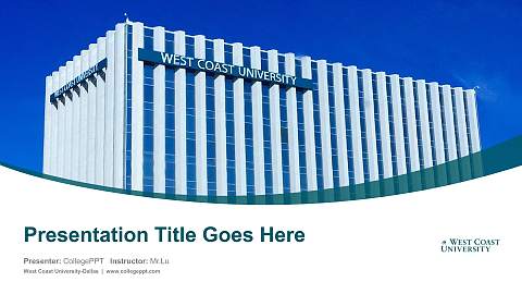 West Coast University-Dallas Course/Courseware Creation PPT Template