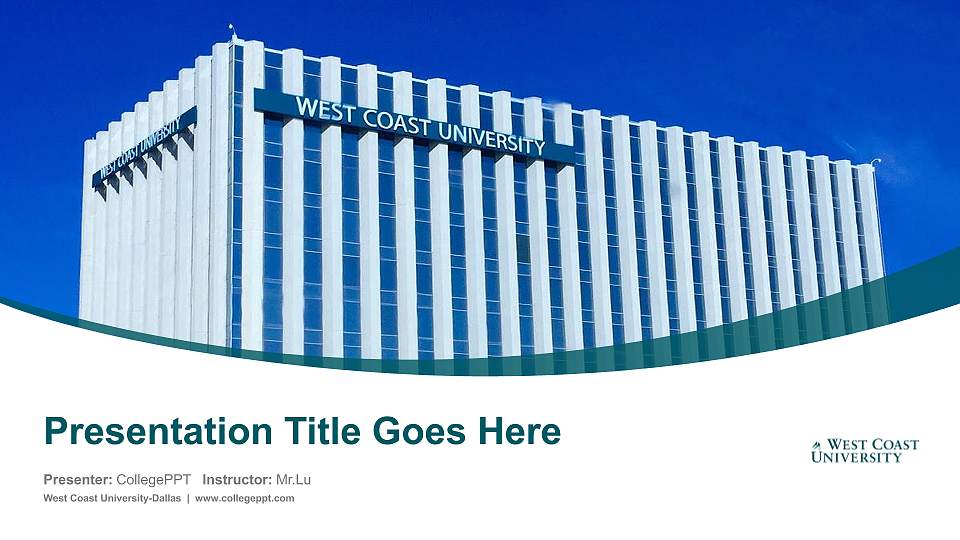 West Coast University-Dallas Course/Courseware Creation PPT Template16:9 ratio PPT effect preview image