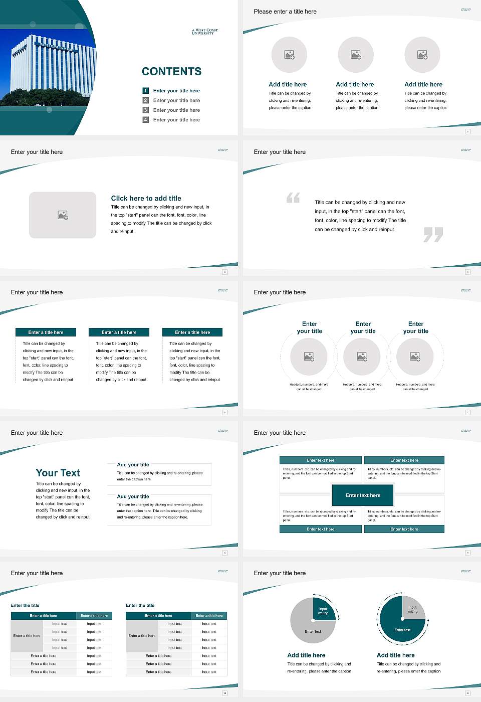 West Coast University-Dallas Course/Courseware Creation PPT Template16:9 ratio PPT effect preview image2