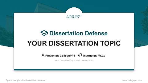West Coast University – Texas Graduation Thesis Defense PPT Template