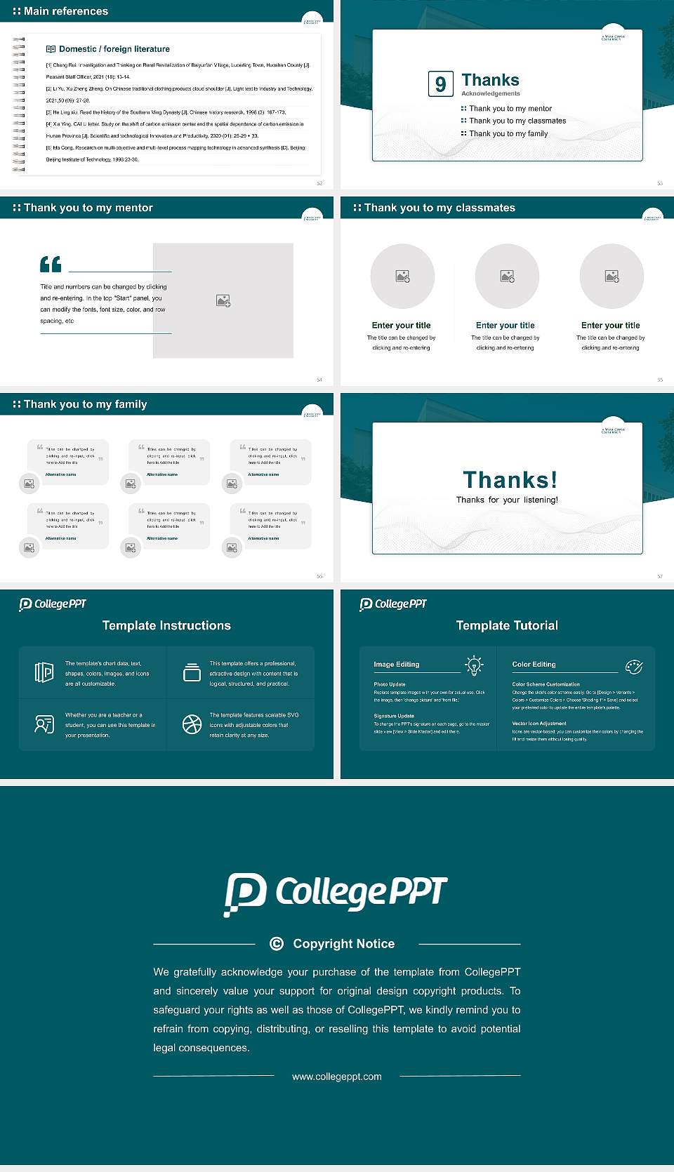 West Coast University – Texas Graduation Thesis Defense PPT Template16:9 ratio PPT effect preview image7
