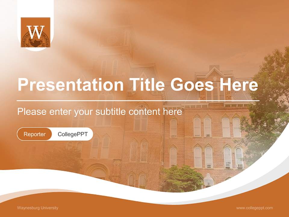 Waynesburg University Lecture Sharing and Networking Event PPT Template4:3 ratio PPT effect preview image4