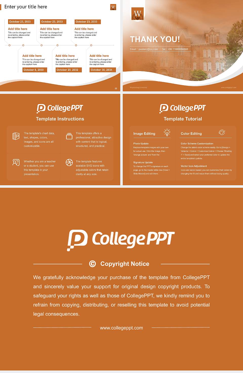 Waynesburg University Lecture Sharing and Networking Event PPT Template4:3 ratio PPT effect preview image4