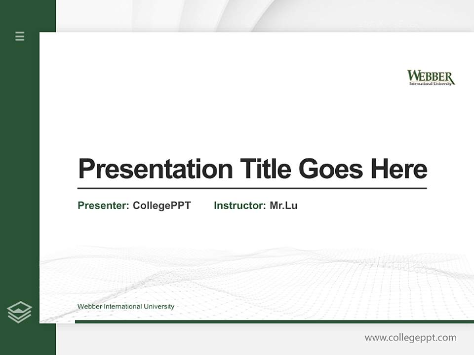 Webber International University Thesis Proposal/Graduation Defense PPT Template4:3 ratio PPT effect preview image5