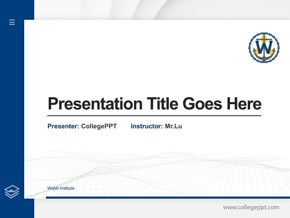 Webb Institute Thesis Proposal/Graduation Defense PPT Template4:3 ratio PPT effect preview image5