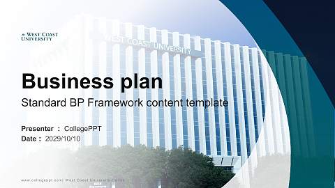 West Coast University-Dallas Competition/Entrepreneurship Contest PPT Template