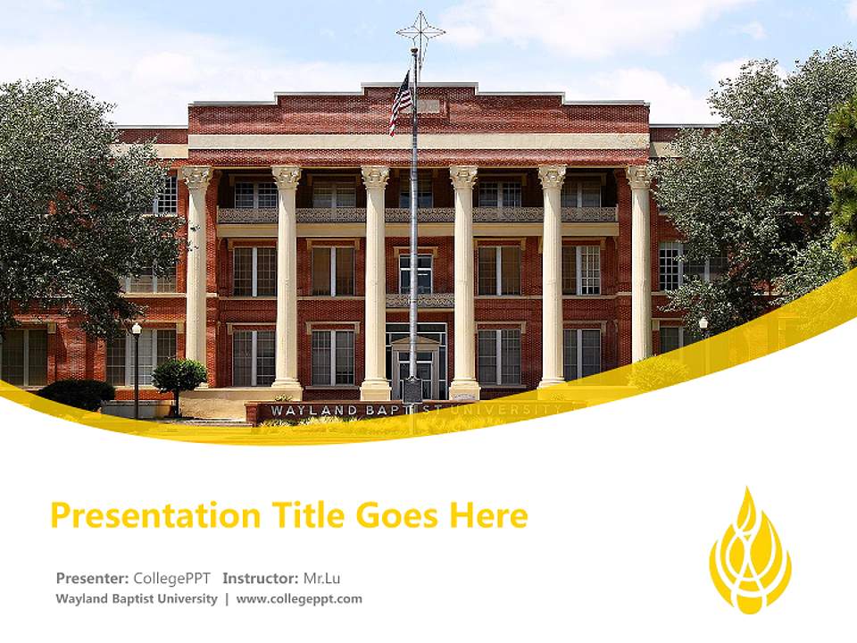 Wayland Baptist University Course/Courseware Creation PPT Template4:3 ratio PPT effect preview image5