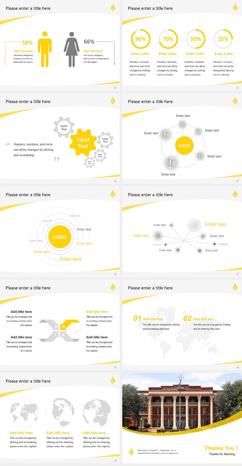 Wayland Baptist University Course/Courseware Creation PPT Template4:3 ratio PPT effect preview image4