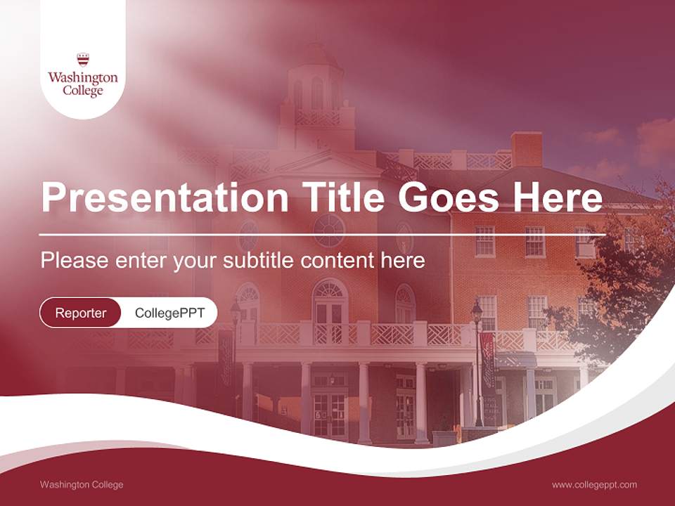 Washington College Lecture Sharing and Networking Event PPT Template4:3 ratio PPT effect preview image4