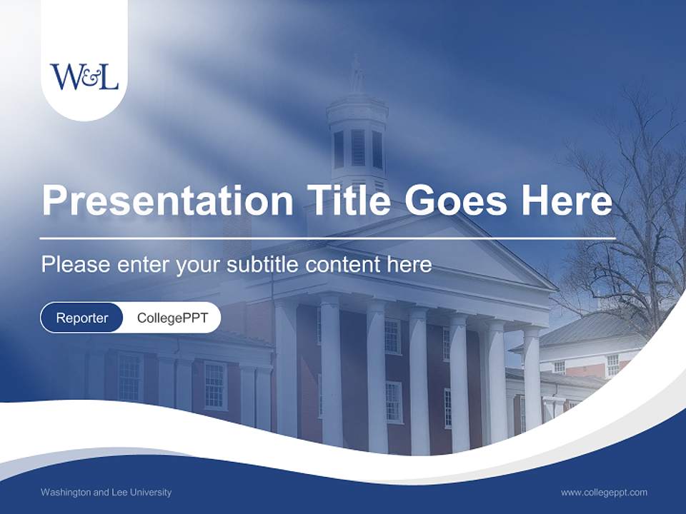 Washington and Lee University Lecture Sharing and Networking Event PPT Template4:3 ratio PPT effect preview image4