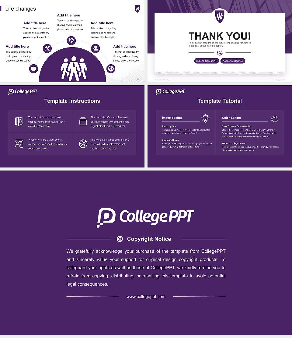Weber State University National Scholarship Defense PPT Template16:9 ratio PPT effect preview image4