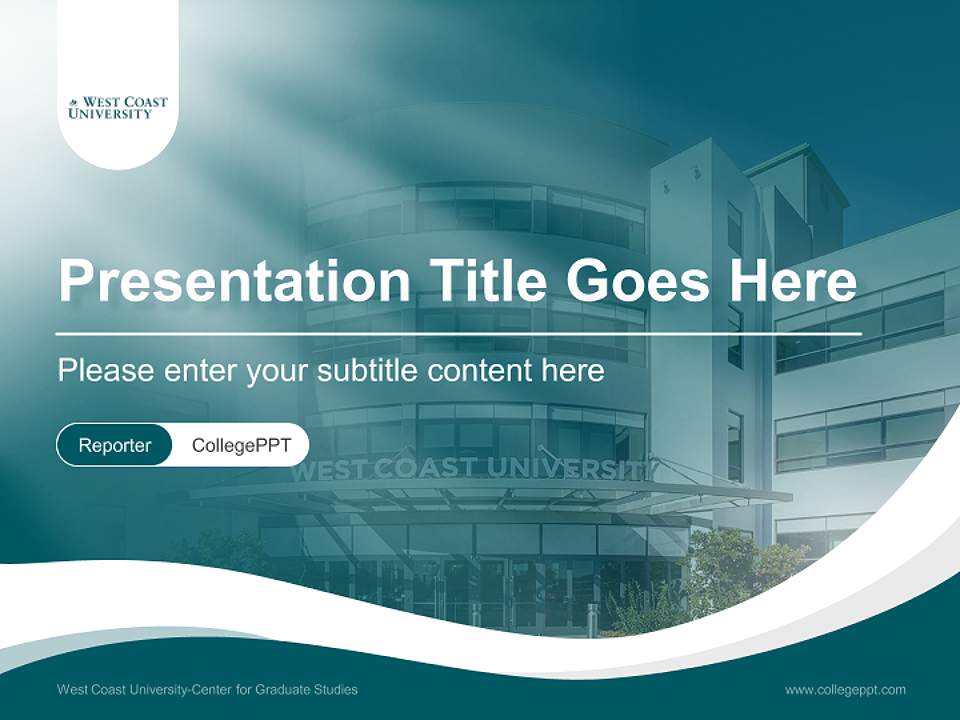 West Coast University-Center for Graduate Studies Lecture Sharing and Networking Event PPT Template4:3 ratio PPT effect preview image4