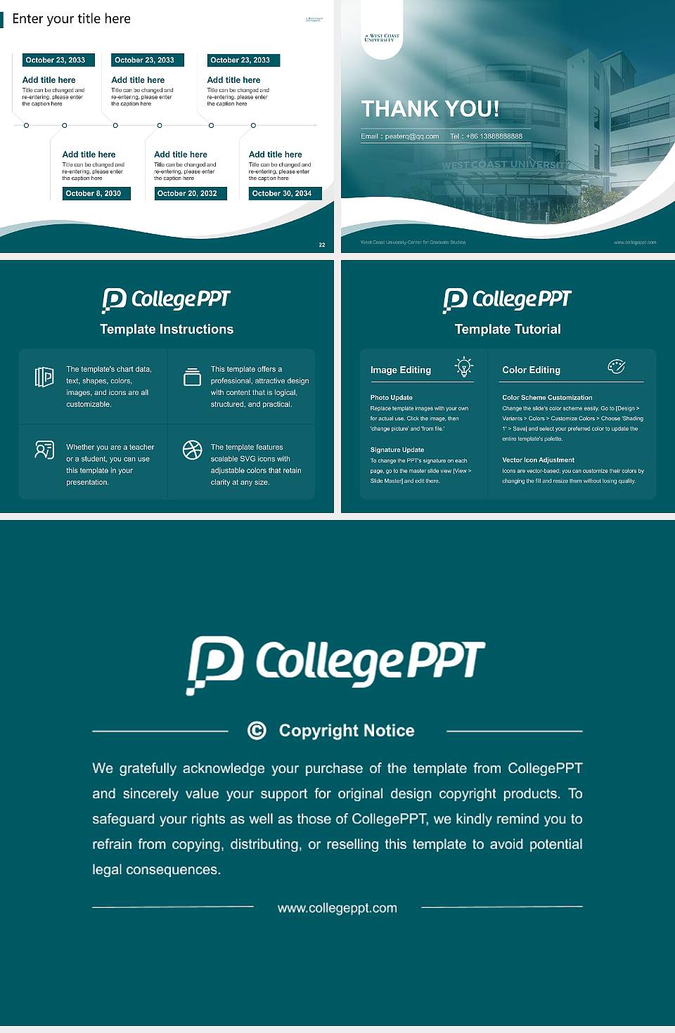 West Coast University-Center for Graduate Studies Lecture Sharing and Networking Event PPT Template4:3 ratio PPT effect preview image4