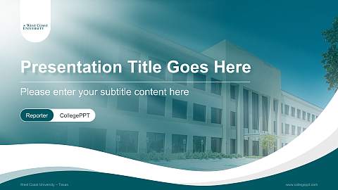 West Coast University – Texas Lecture Sharing and Networking Event PPT Template