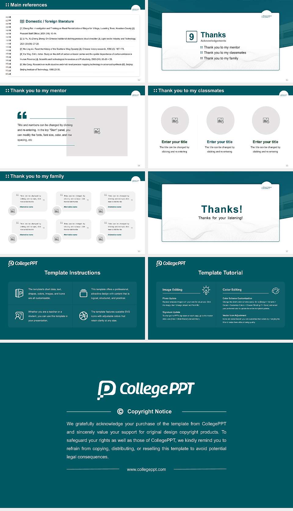West Coast University-Center for Graduate Studies Graduation Thesis Defense PPT Template16:9 ratio PPT effect preview image7
