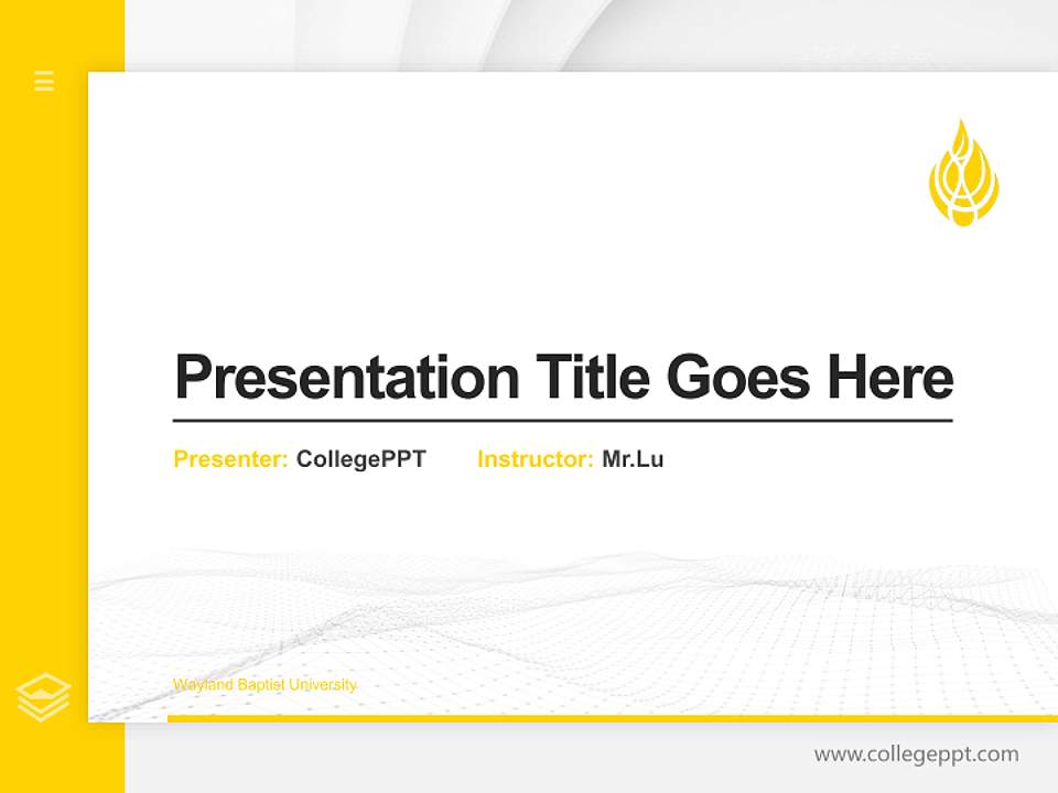 Wayland Baptist University Thesis Proposal/Graduation Defense PPT Template4:3 ratio PPT effect preview image5
