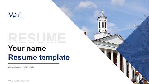 Washington and Lee University Resume PPT Template