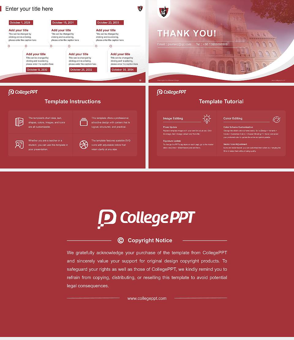 Washington & Jefferson College Lecture Sharing and Networking Event PPT Template16:9 ratio PPT effect preview image4