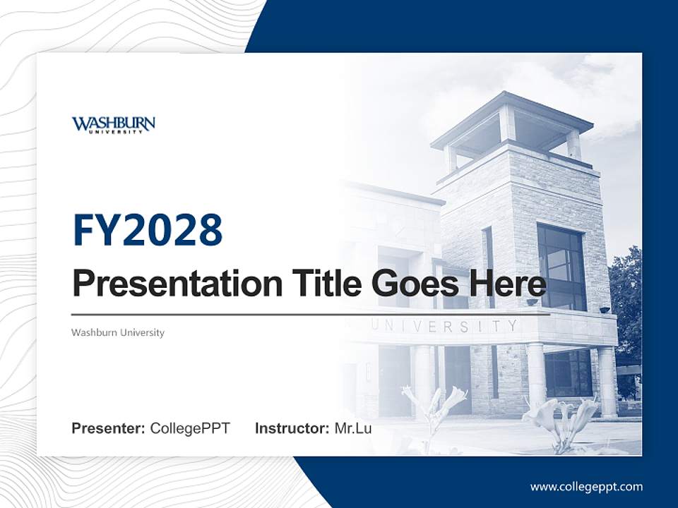 Washburn University Academic Presentation/Research Findings Report PPT Template4:3 ratio PPT effect preview image5