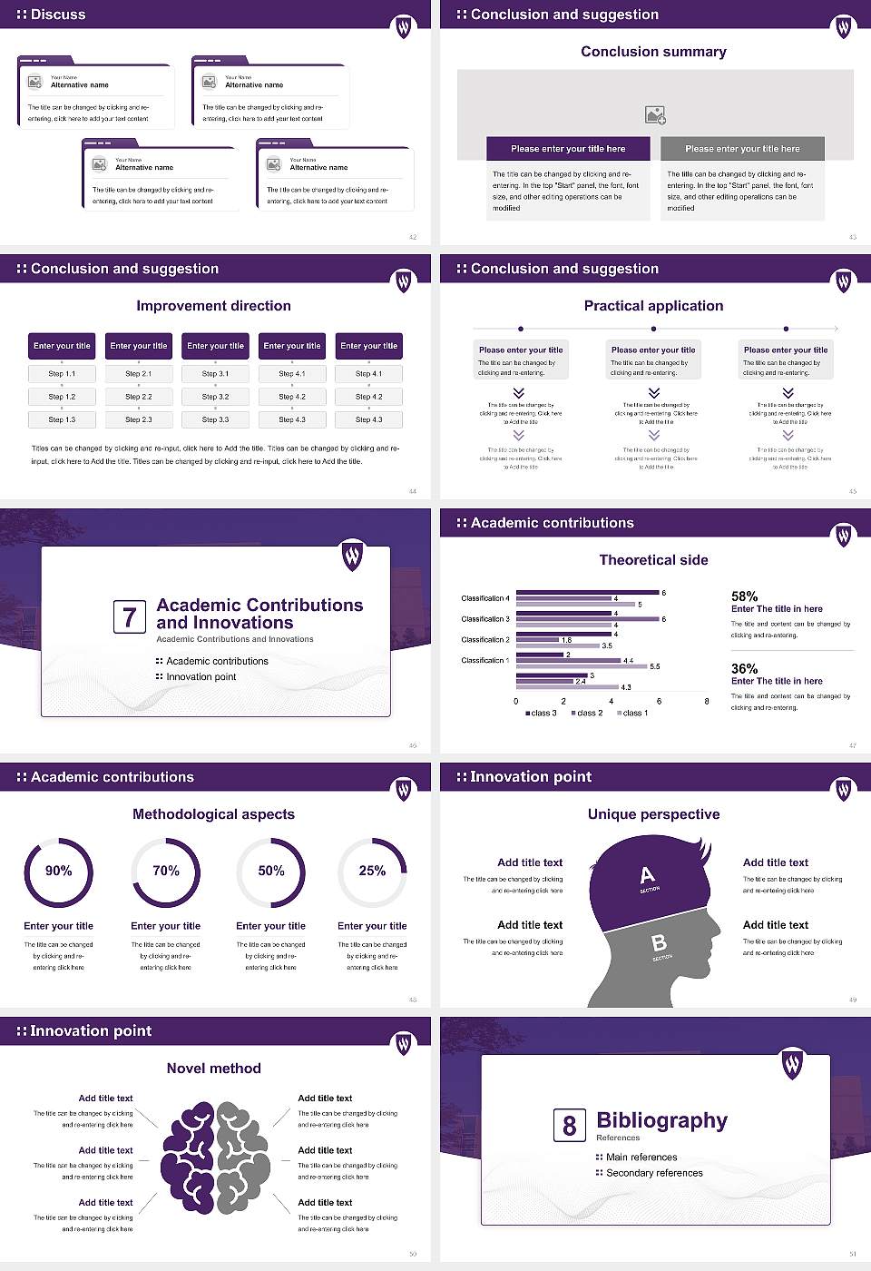 Weber State University Graduation Thesis Defense PPT Template16:9 ratio PPT effect preview image6