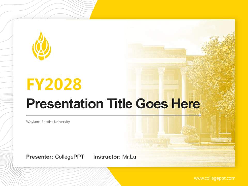 Wayland Baptist University Academic Presentation/Research Findings Report PPT Template4:3 ratio PPT effect preview image5