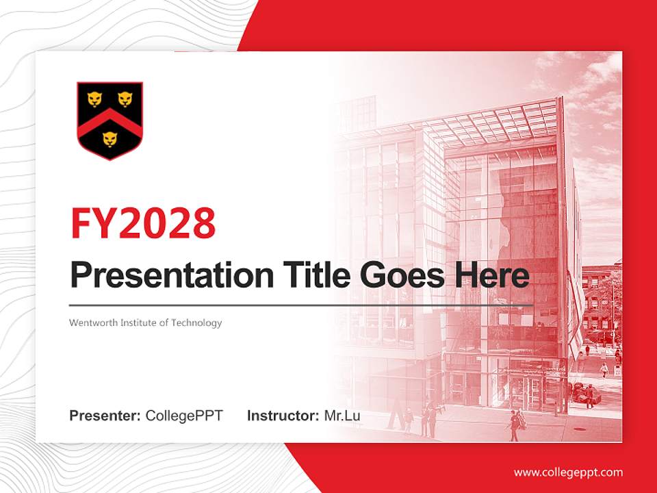 Wentworth Institute of Technology Academic Presentation/Research Findings Report PPT Template4:3 ratio PPT effect preview image5