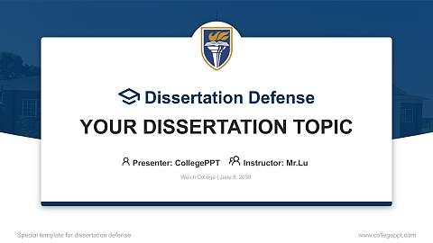 Welch College Graduation Thesis Defense PPT Template